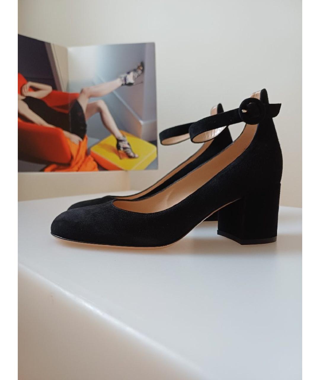 SERGIO ROSSI Черные замшевые туфли, фото 2