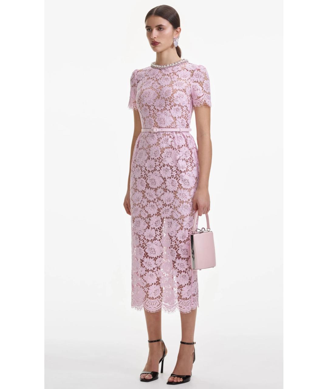 SELF-PORTRAIT Розовое коктейльное платье, фото 3