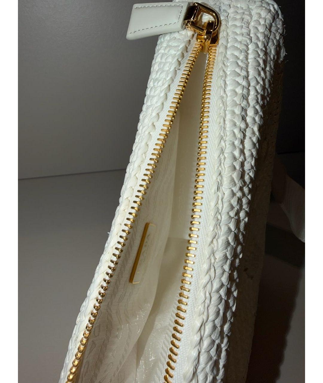 PRADA Белая пелетеная сумка через плечо, фото 4
