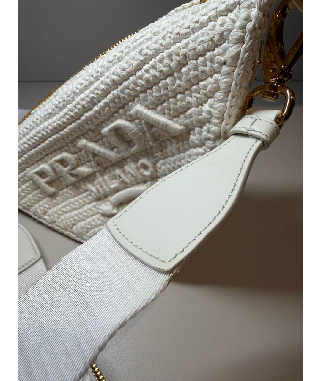 PRADA Белая пелетеная сумка через плечо, фото 6