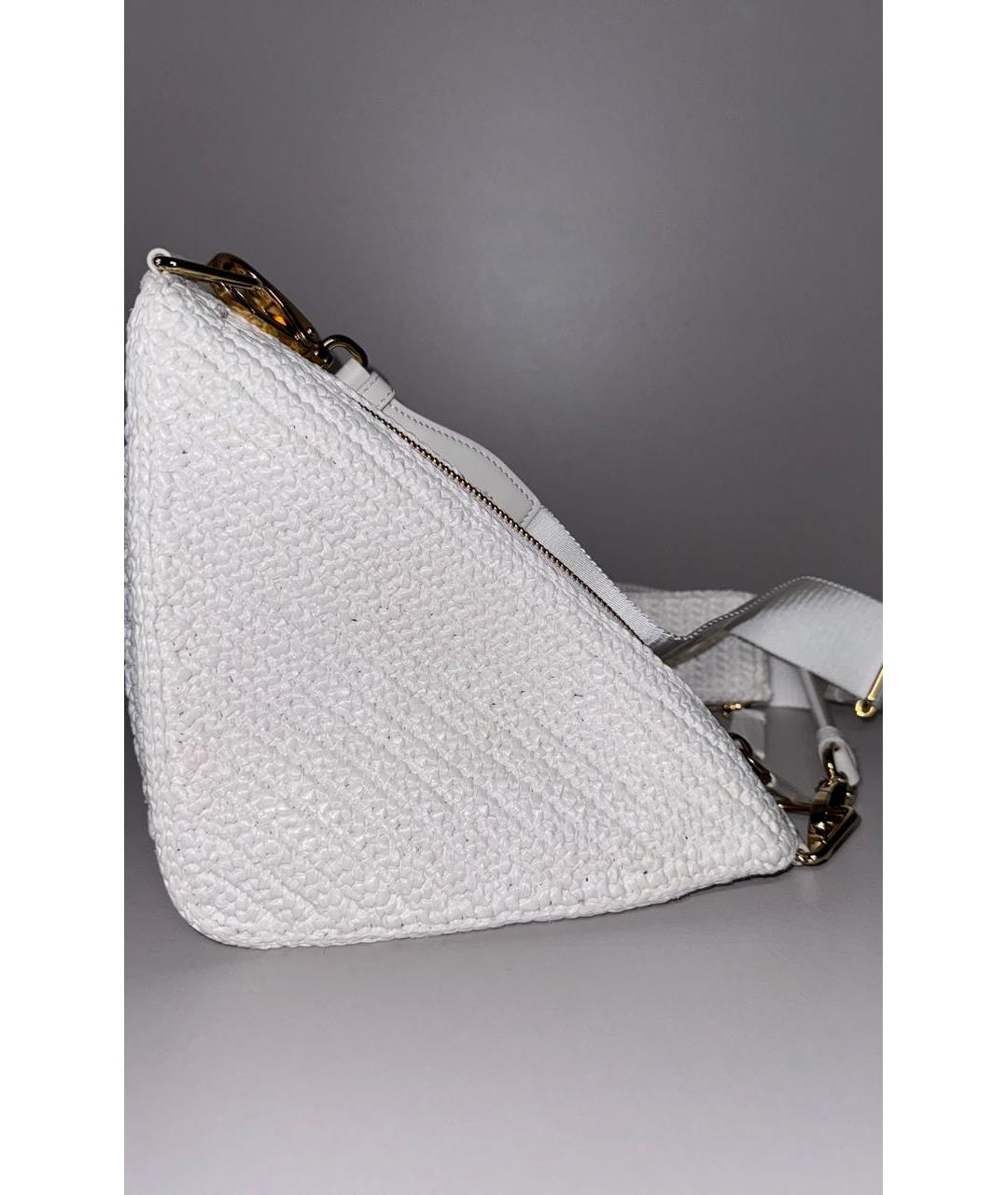 PRADA Белая пелетеная сумка через плечо, фото 3