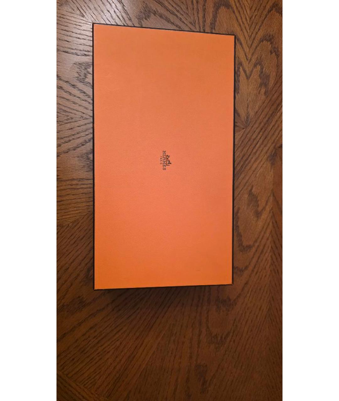 HERMES Коричневые замшевые мокасины, фото 5