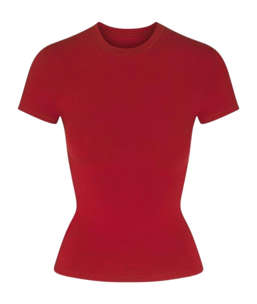 SKIMS Красная футболка, фото 1