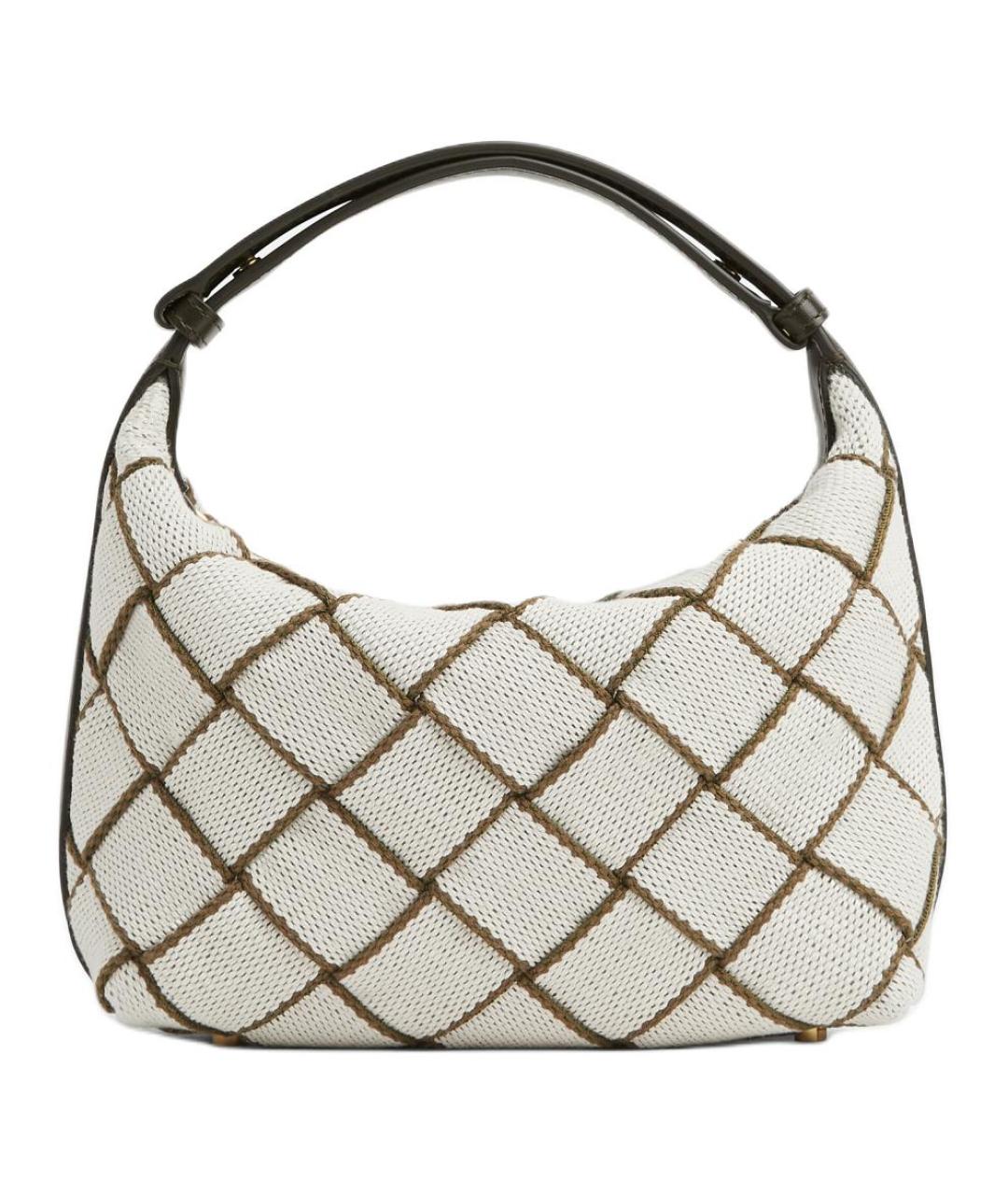 BOTTEGA VENETA Бежевая тканевая сумка через плечо, фото 1