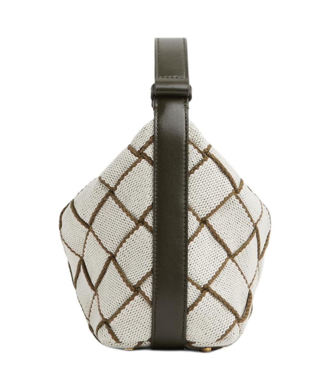 BOTTEGA VENETA Бежевая тканевая сумка через плечо, фото 2