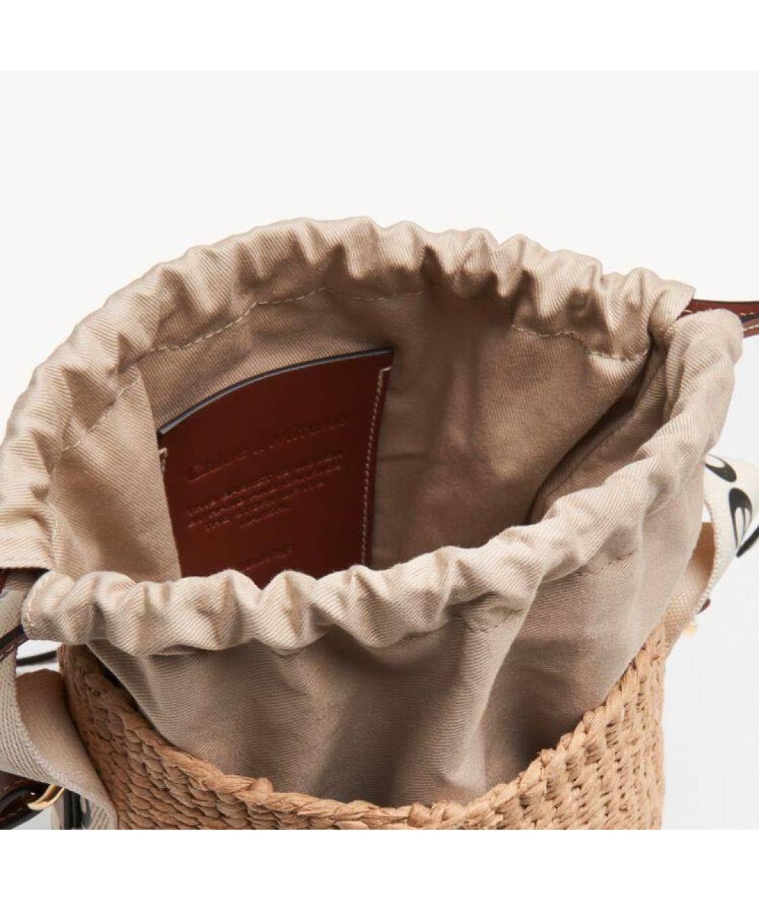 CHLOE Бежевая пелетеная сумка через плечо, фото 4