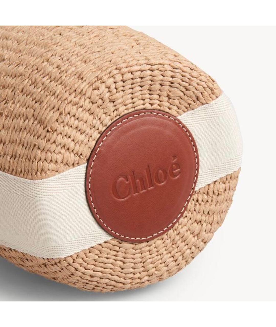 CHLOE Бежевая пелетеная сумка через плечо, фото 3