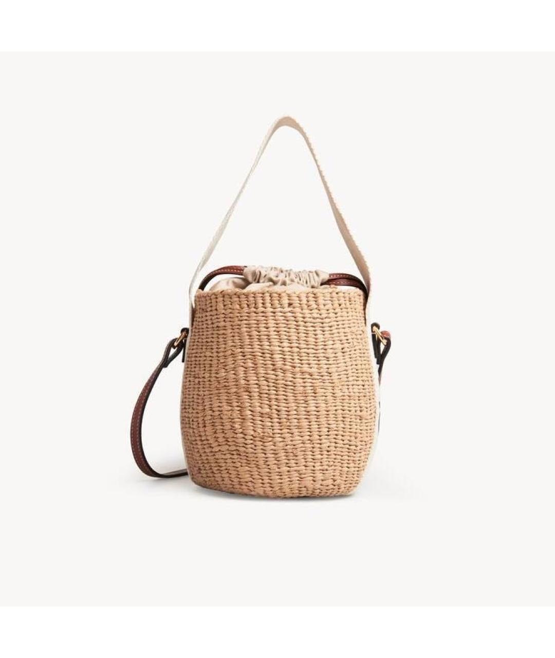 CHLOE Бежевая пелетеная сумка через плечо, фото 5