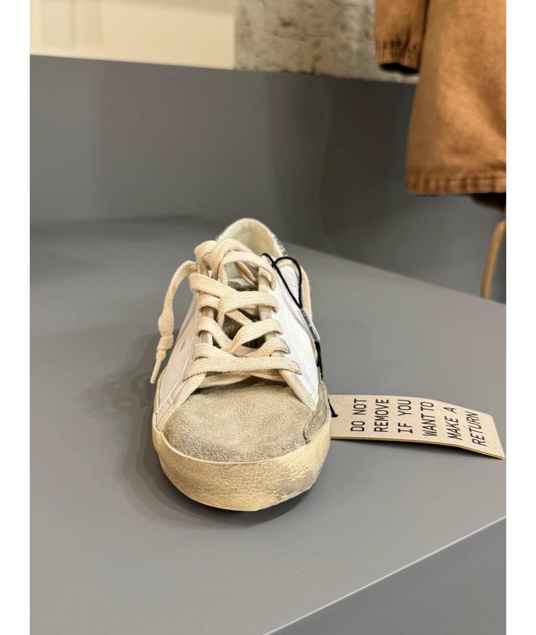 GOLDEN GOOSE DELUXE BRAND Белые кожаные кроссовки, фото 3