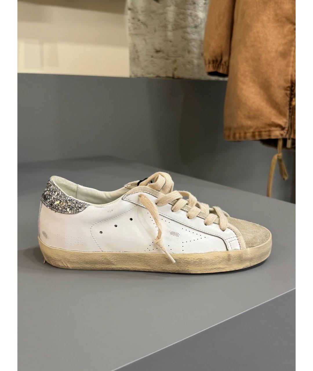 GOLDEN GOOSE DELUXE BRAND Белые кожаные кроссовки, фото 6