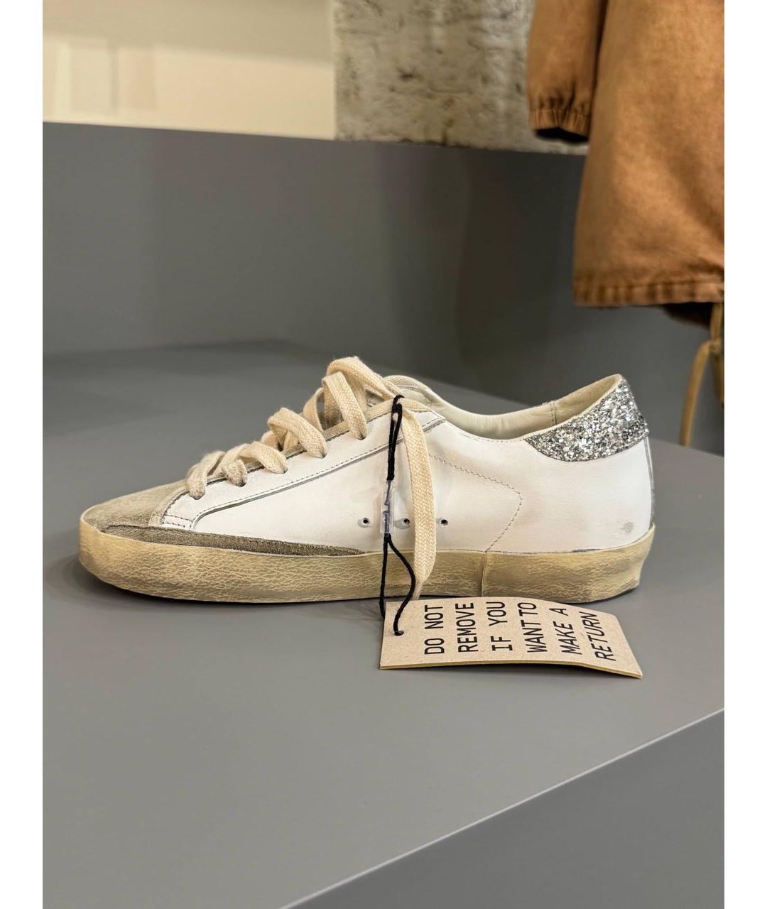GOLDEN GOOSE DELUXE BRAND Белые кожаные кроссовки, фото 2