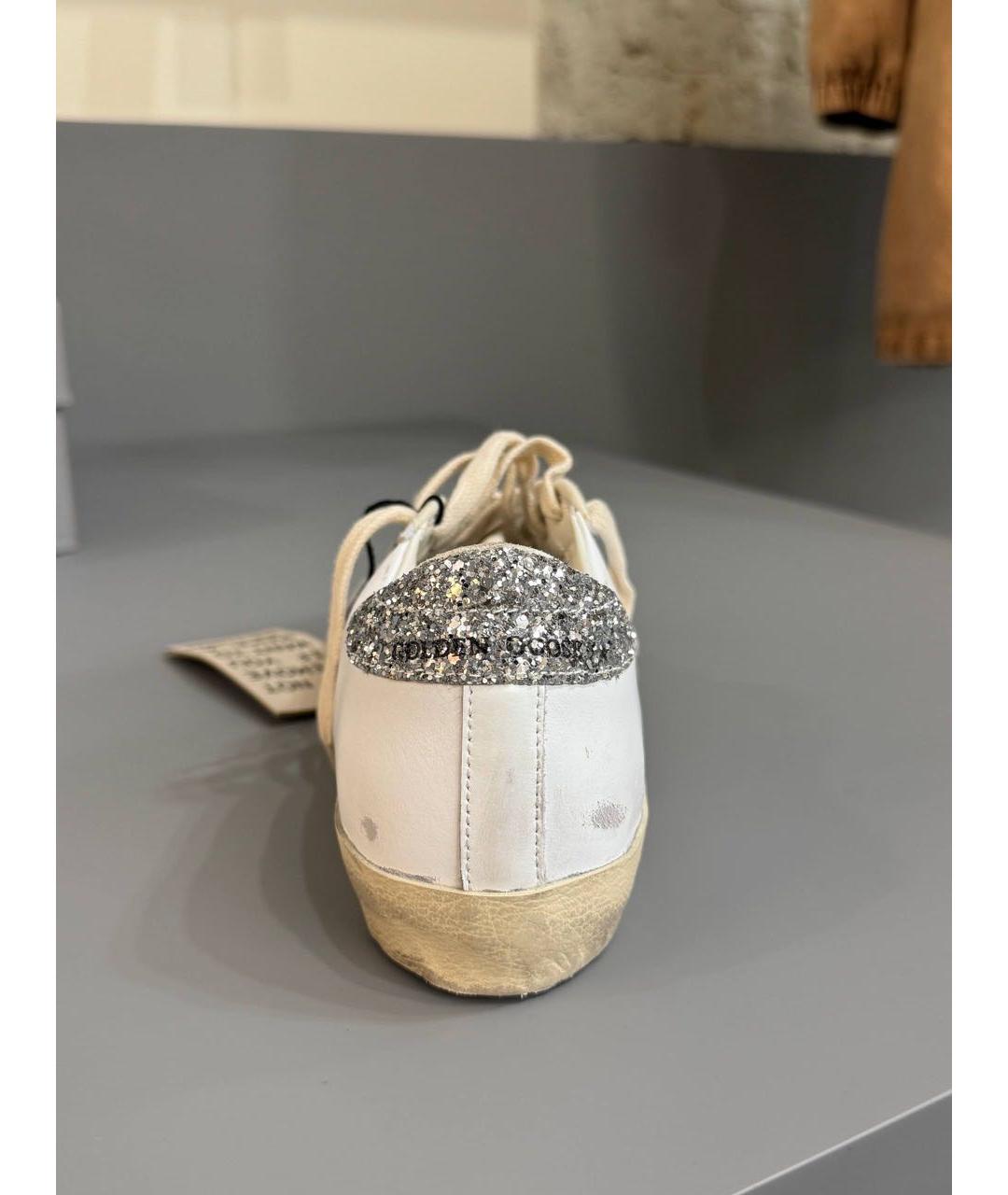 GOLDEN GOOSE DELUXE BRAND Белые кожаные кроссовки, фото 4