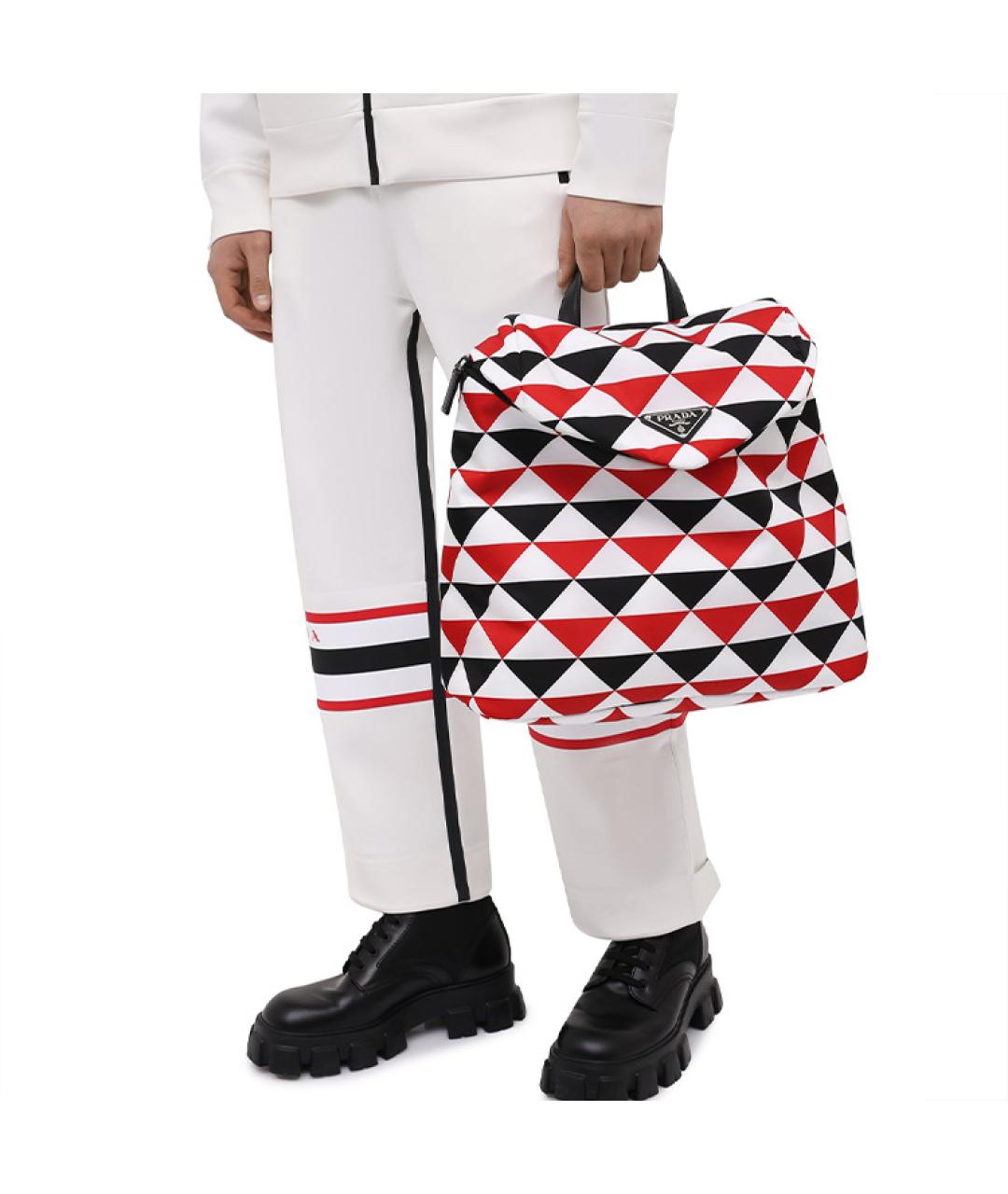 PRADA Красный рюкзак, фото 4