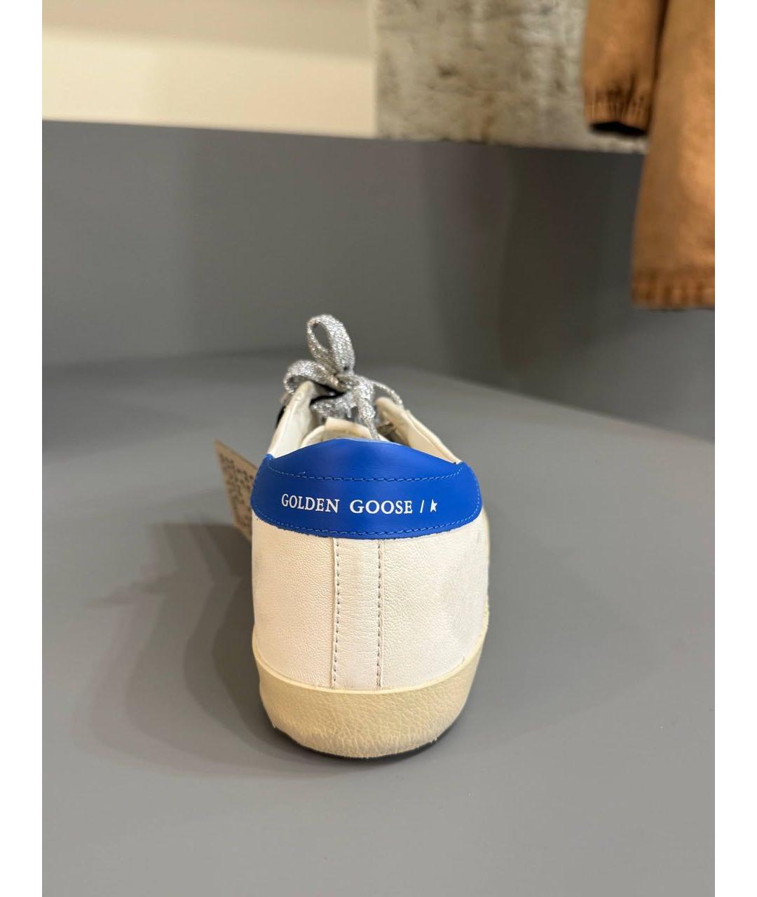 GOLDEN GOOSE DELUXE BRAND Белые кожаные низкие кроссовки / кеды, фото 3