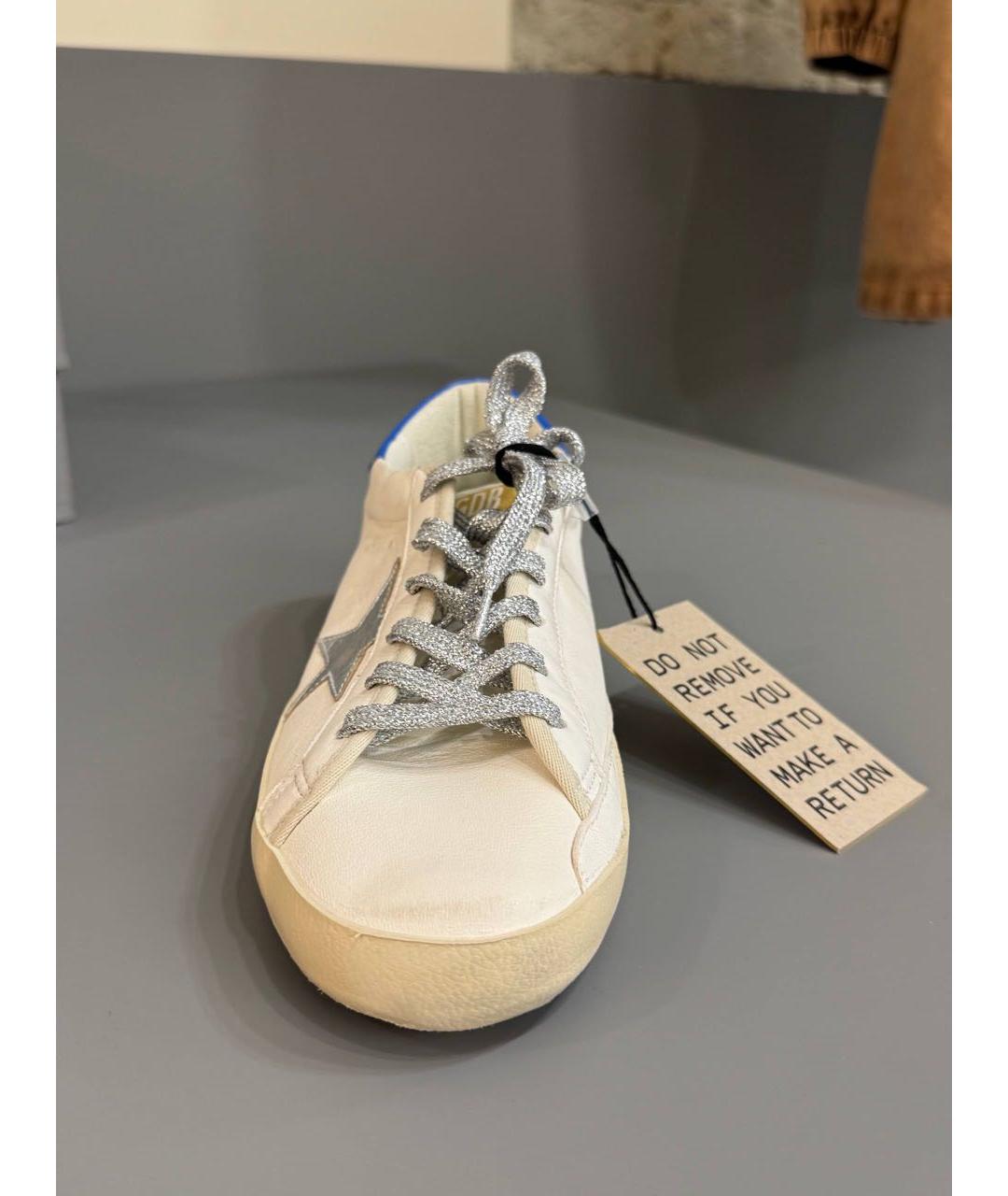 GOLDEN GOOSE DELUXE BRAND Белые кожаные низкие кроссовки / кеды, фото 4