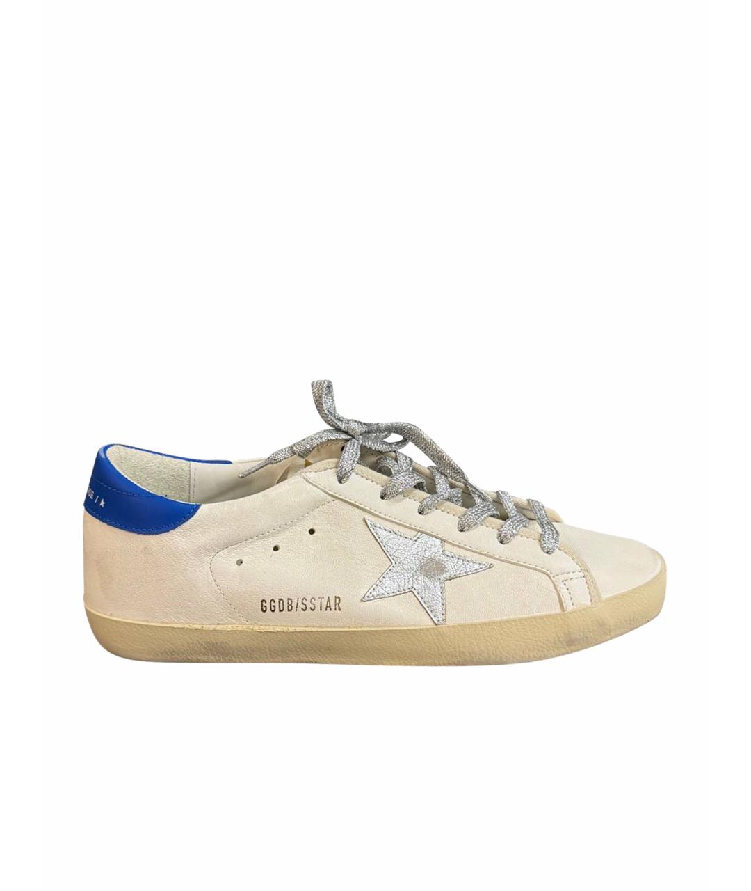 GOLDEN GOOSE DELUXE BRAND Белые кожаные низкие кроссовки / кеды, фото 1