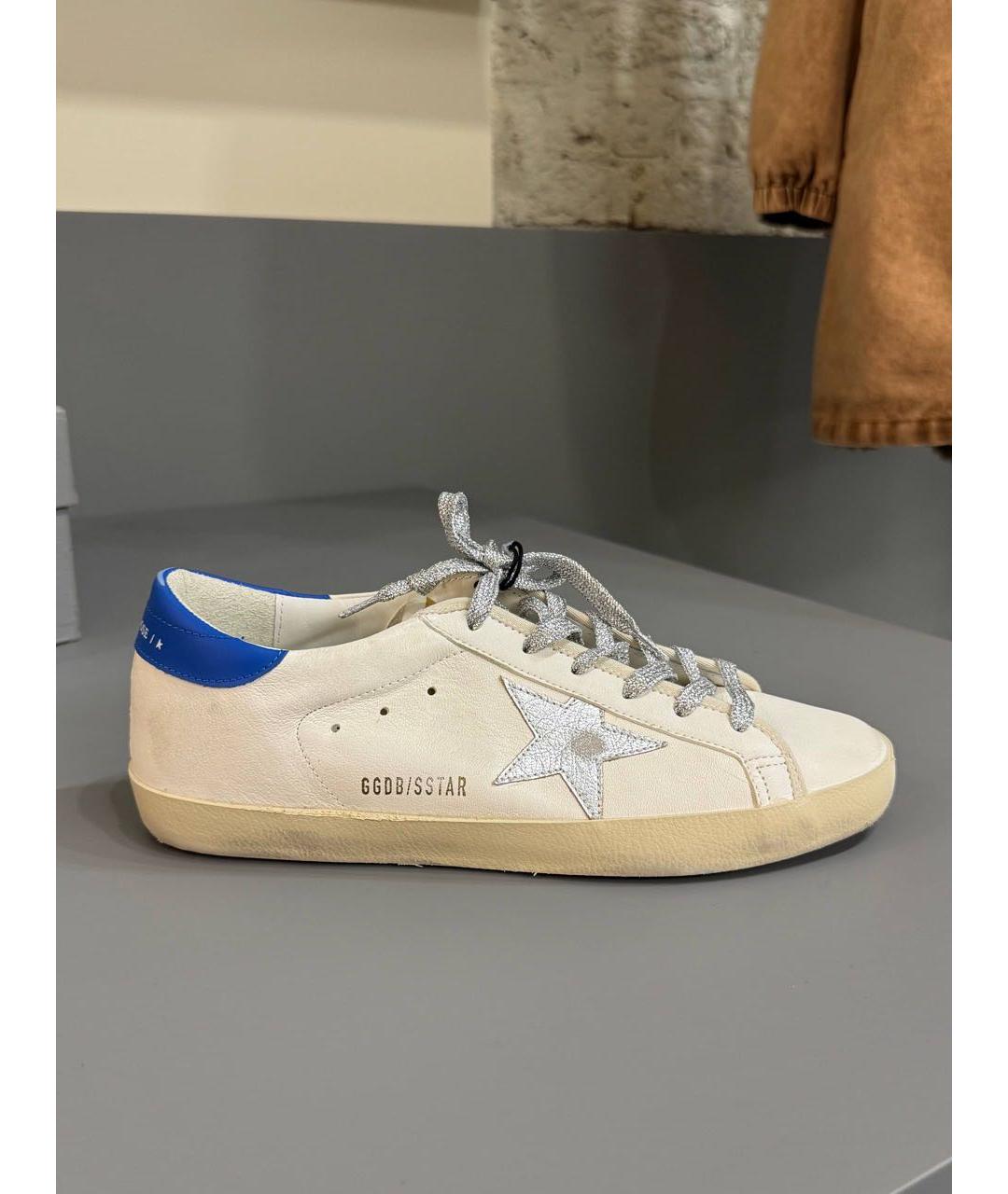 GOLDEN GOOSE DELUXE BRAND Белые кожаные низкие кроссовки / кеды, фото 6