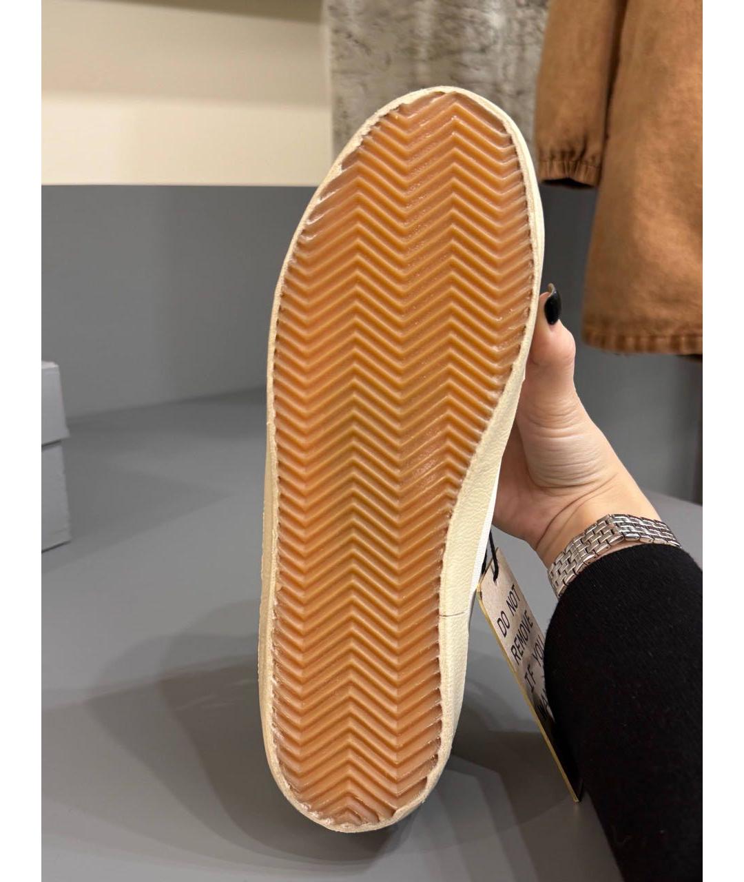 GOLDEN GOOSE DELUXE BRAND Белые кожаные низкие кроссовки / кеды, фото 5