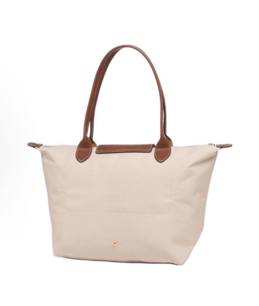 LONGCHAMP Бежевая тканевая сумка тоут, фото 2