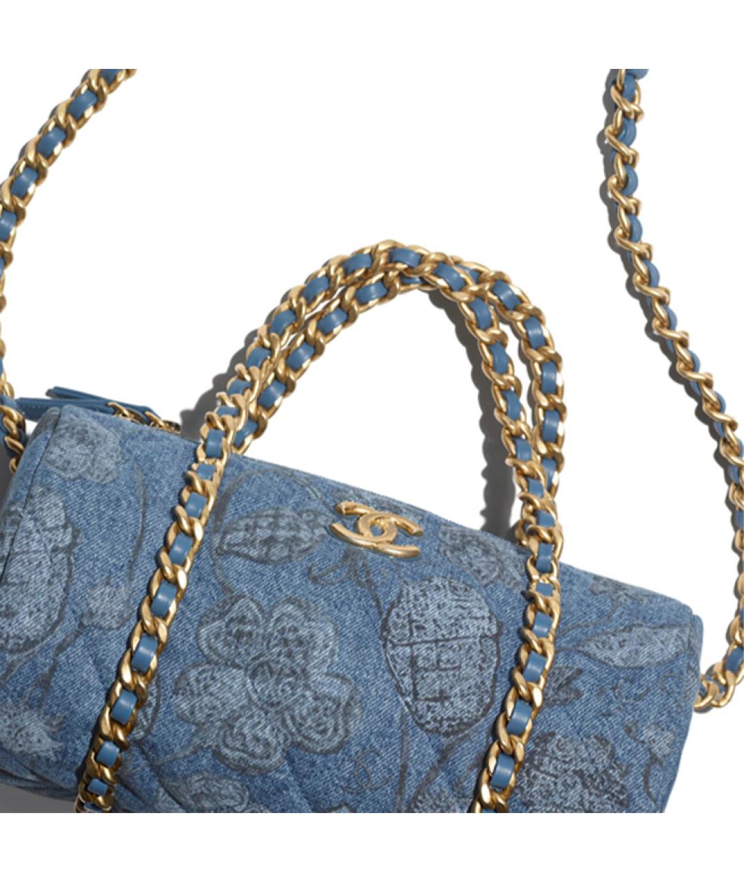 CHANEL Синяя сумка через плечо, фото 3