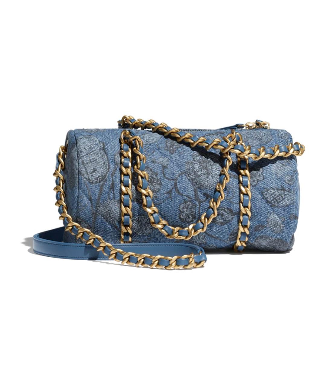CHANEL Синяя сумка через плечо, фото 2