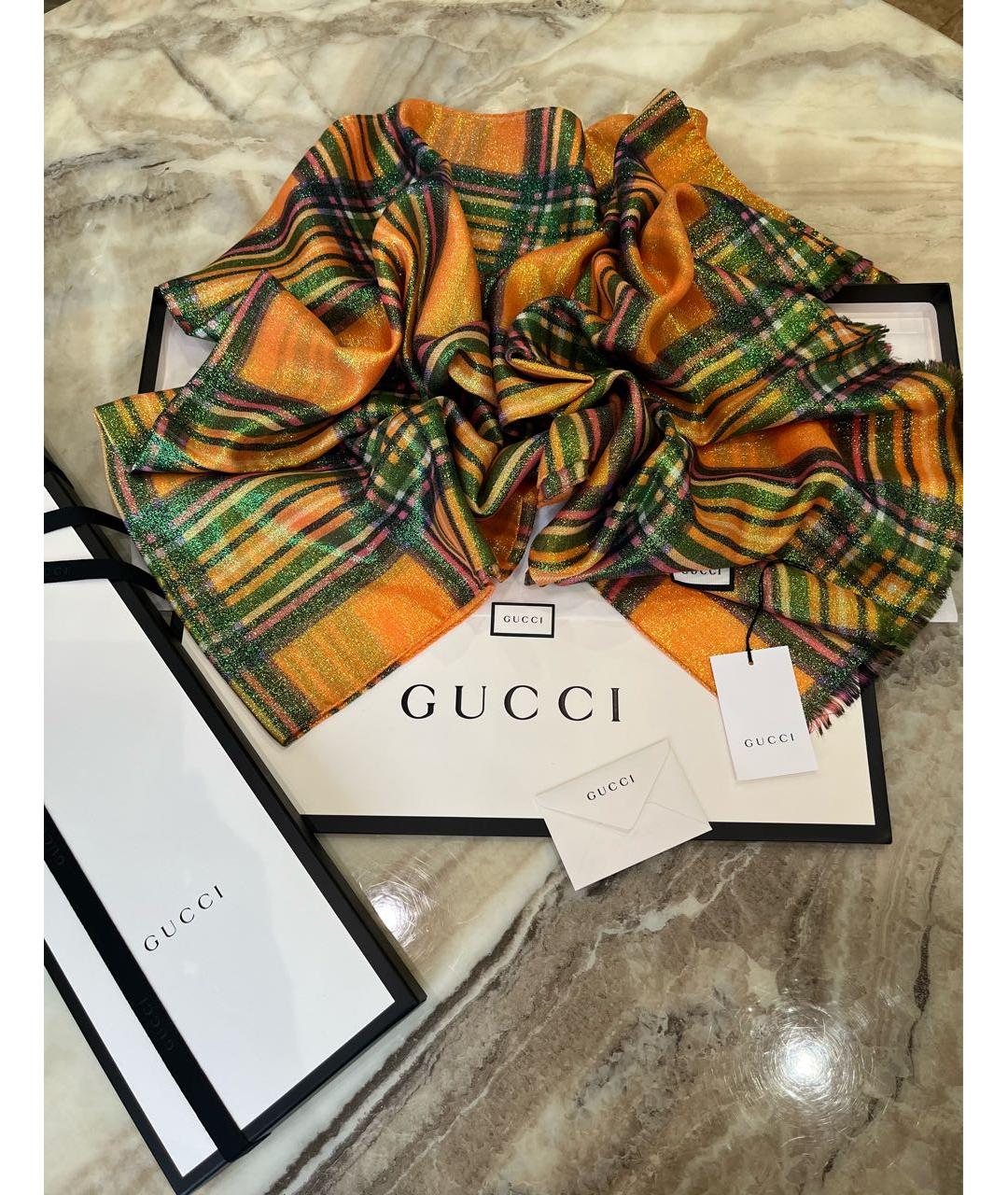 GUCCI Мульти шерстяной платок, фото 2