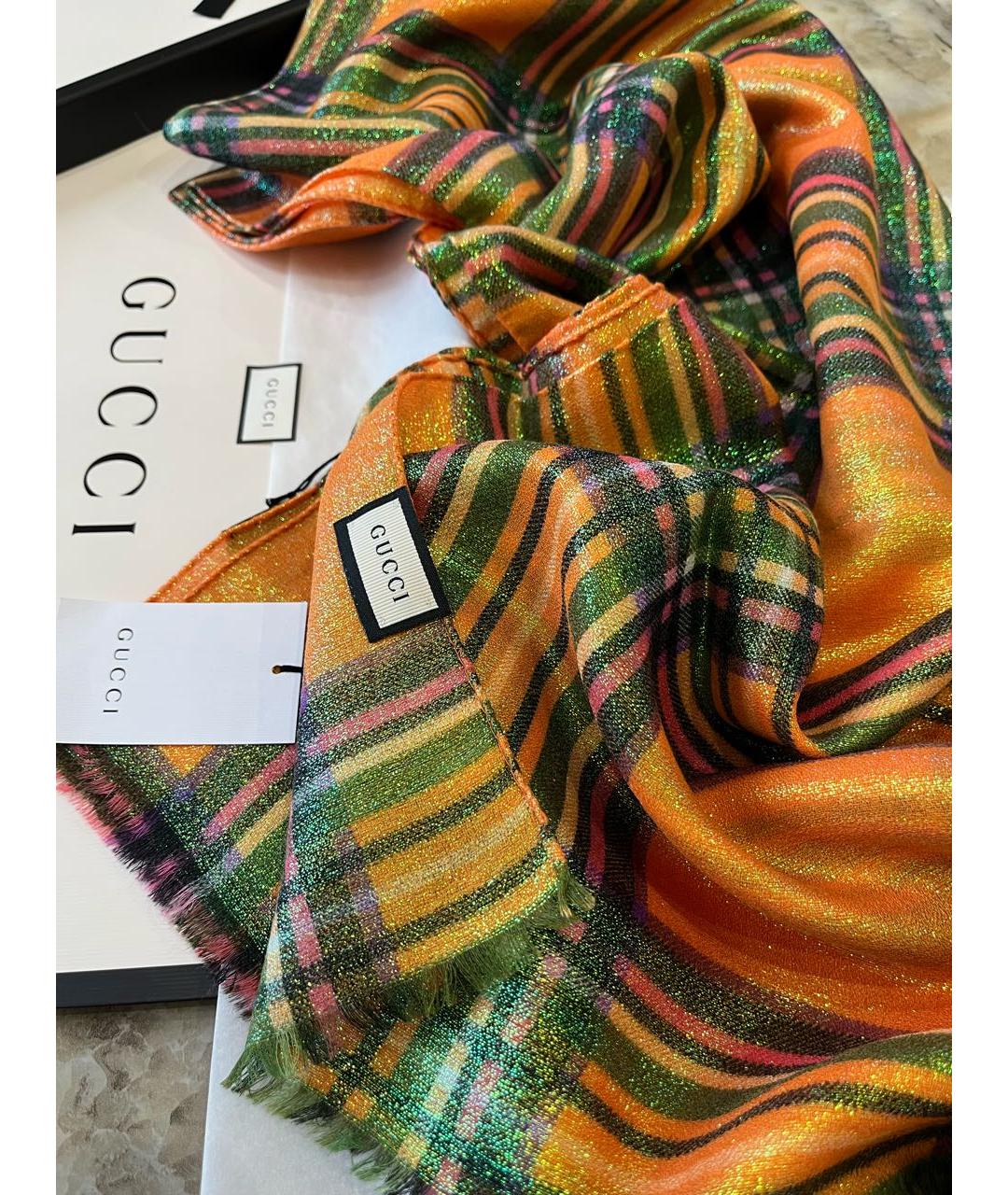 GUCCI Мульти шерстяной платок, фото 4
