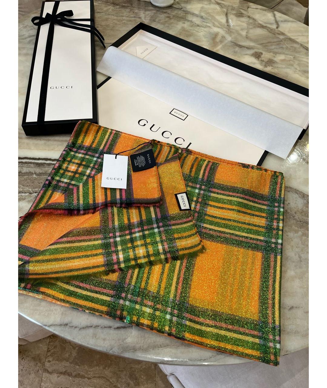 GUCCI Мульти шерстяной платок, фото 9