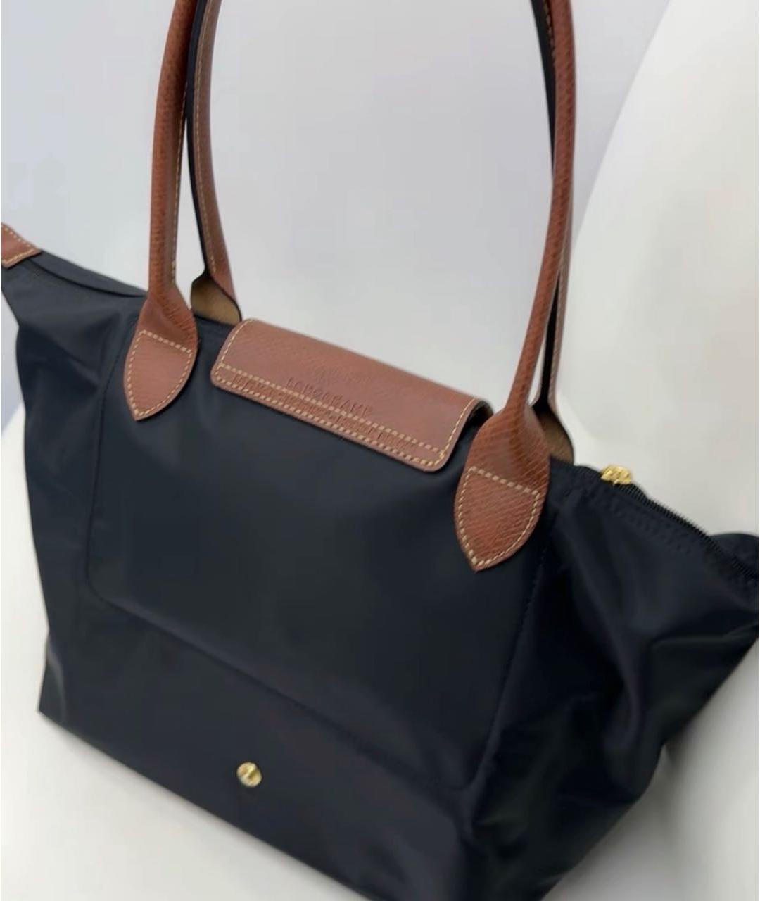 LONGCHAMP Черная тканевая сумка тоут, фото 6