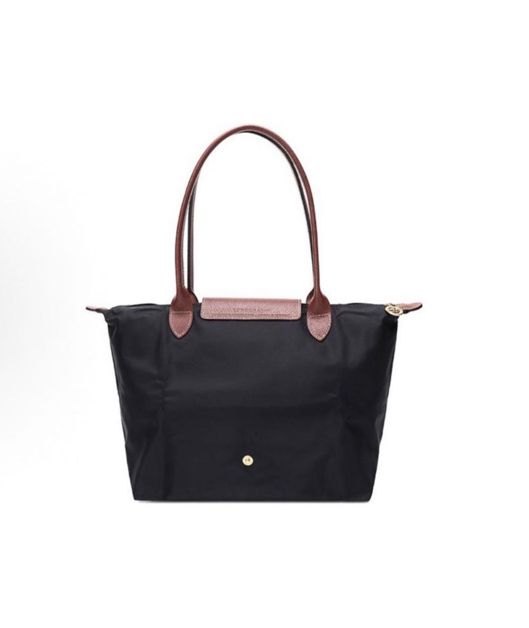 LONGCHAMP Черная тканевая сумка тоут, фото 3