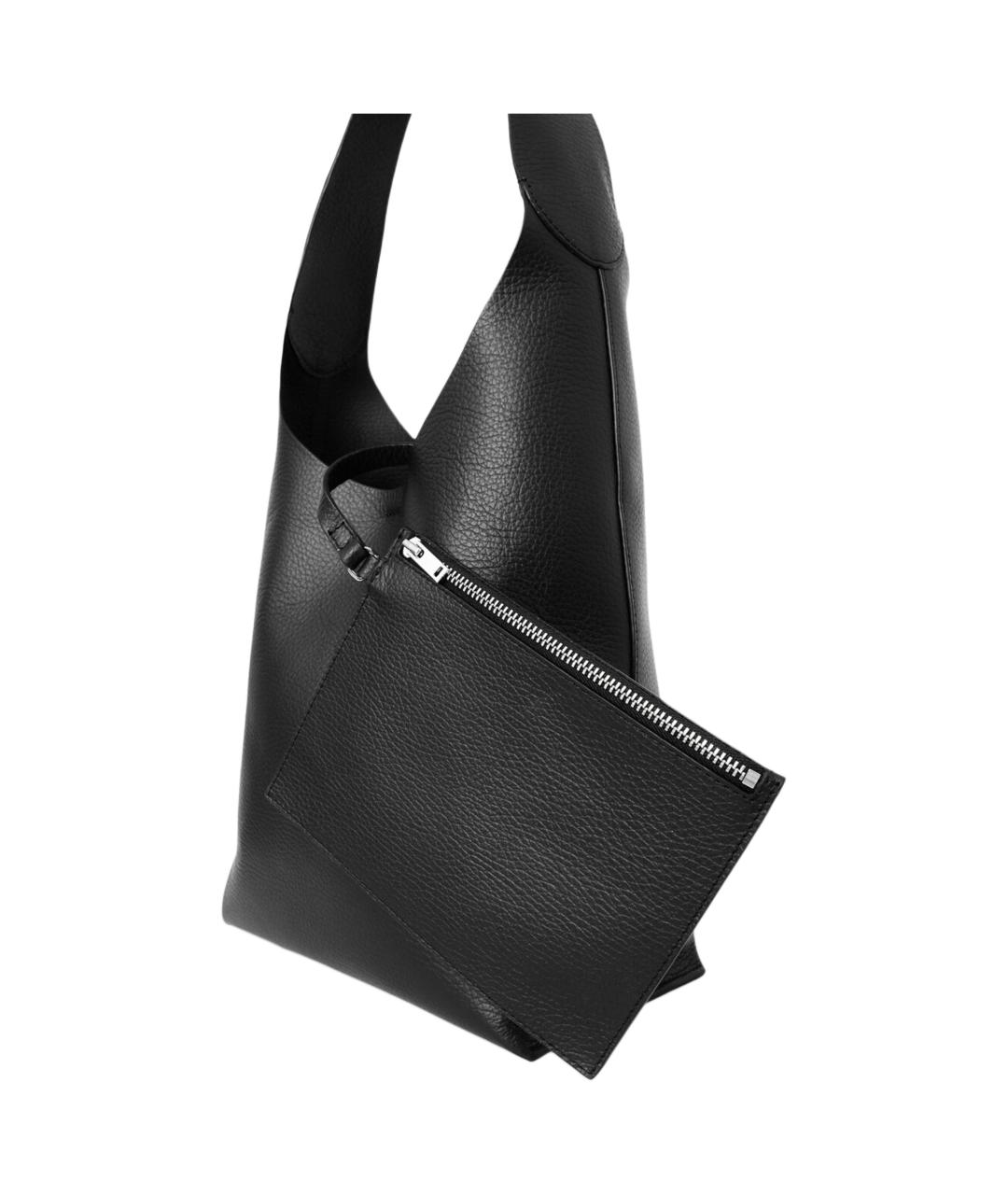 COS Черная кожаная сумка через плечо, фото 2