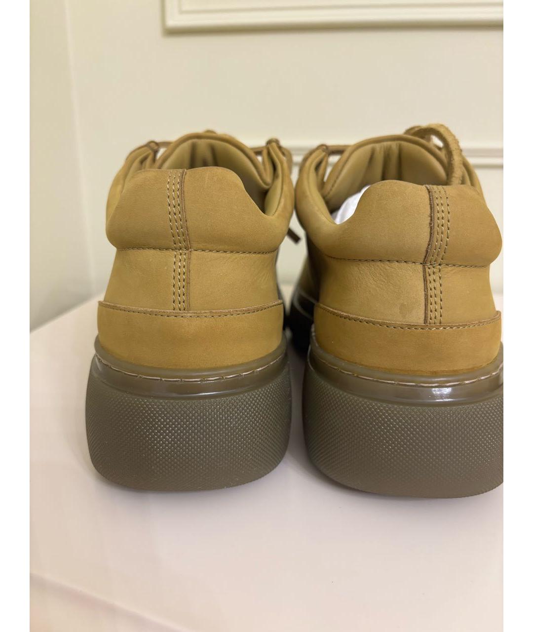 BURBERRY Горчичные замшевые ботинки, фото 4