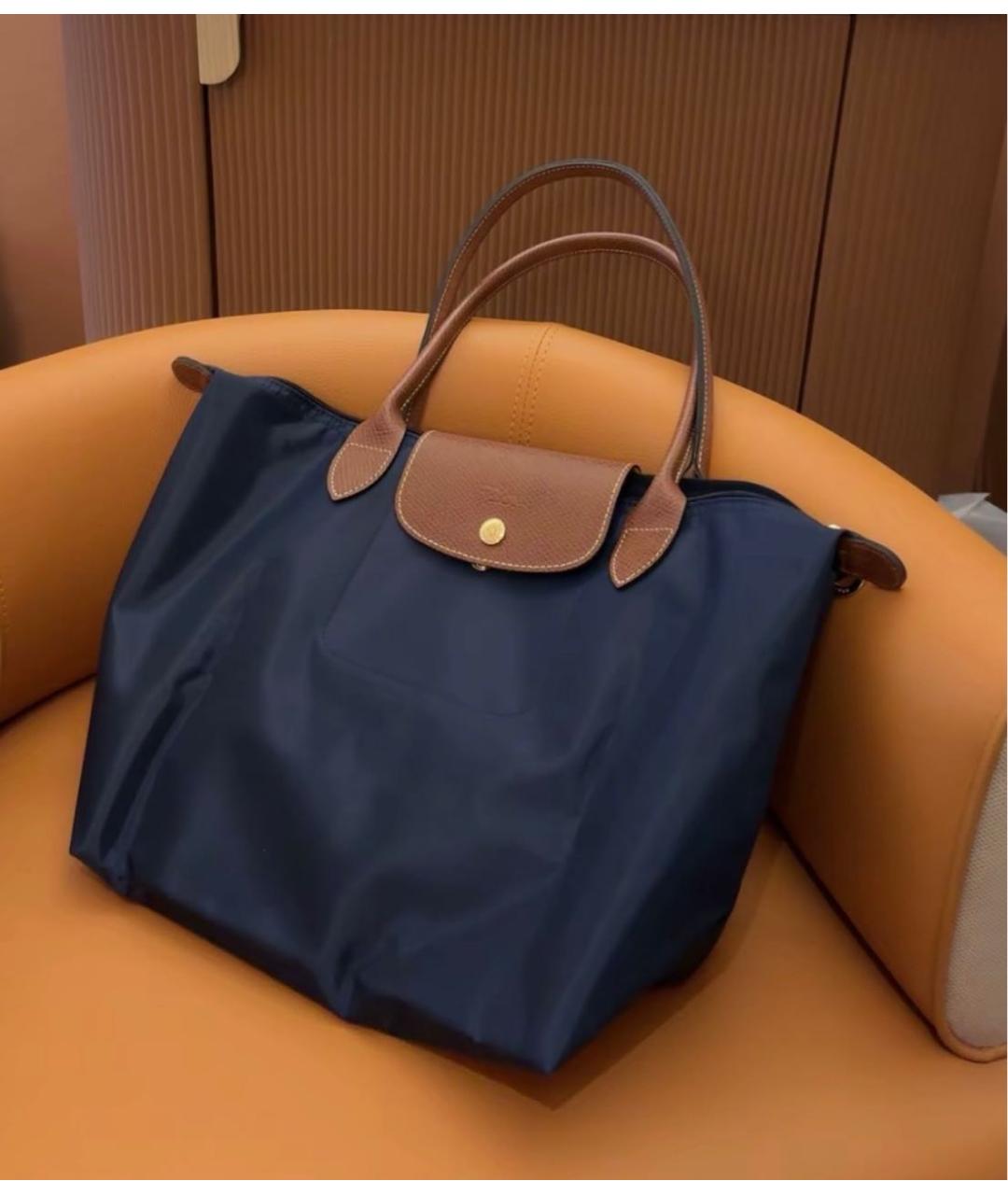 LONGCHAMP Темно-синяя сумка тоут, фото 7