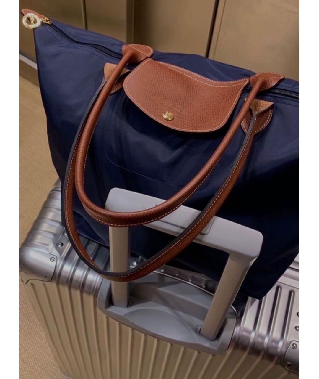 LONGCHAMP Темно-синяя сумка тоут, фото 5