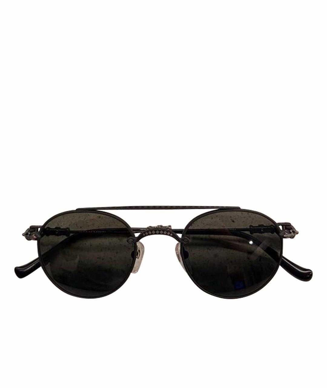 CHROME HEARTS Черные металлические солнцезащитные очки, фото 1