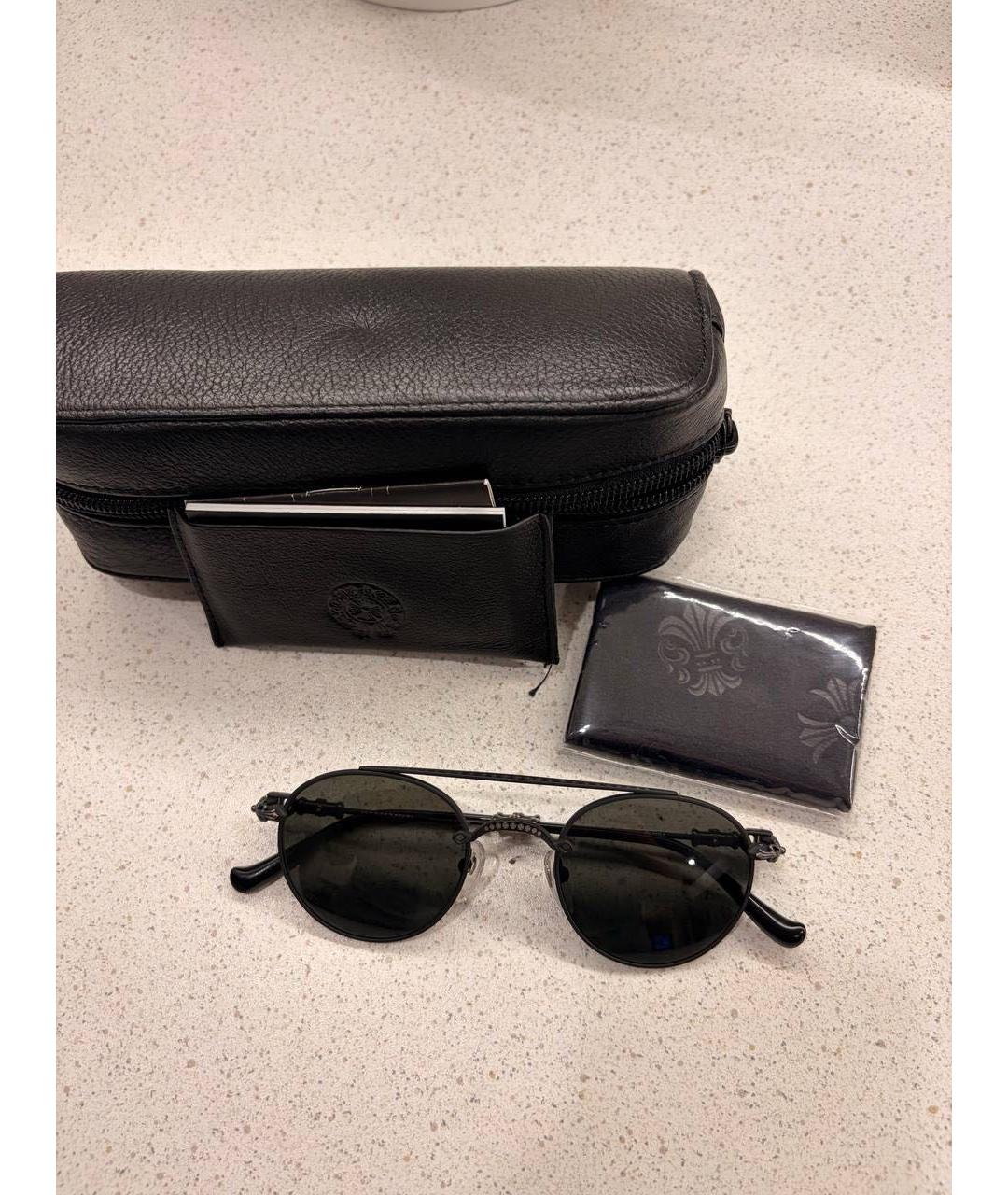 CHROME HEARTS Черные металлические солнцезащитные очки, фото 9