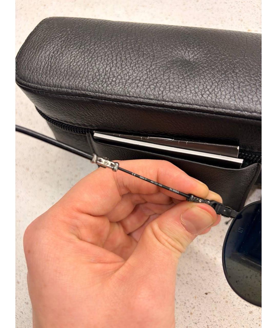 CHROME HEARTS Черные металлические солнцезащитные очки, фото 3