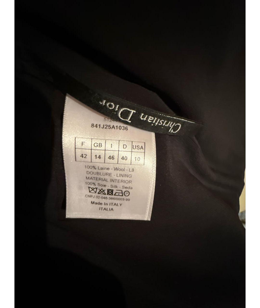 CHRISTIAN DIOR Серая шерстяная юбка миди, фото 5