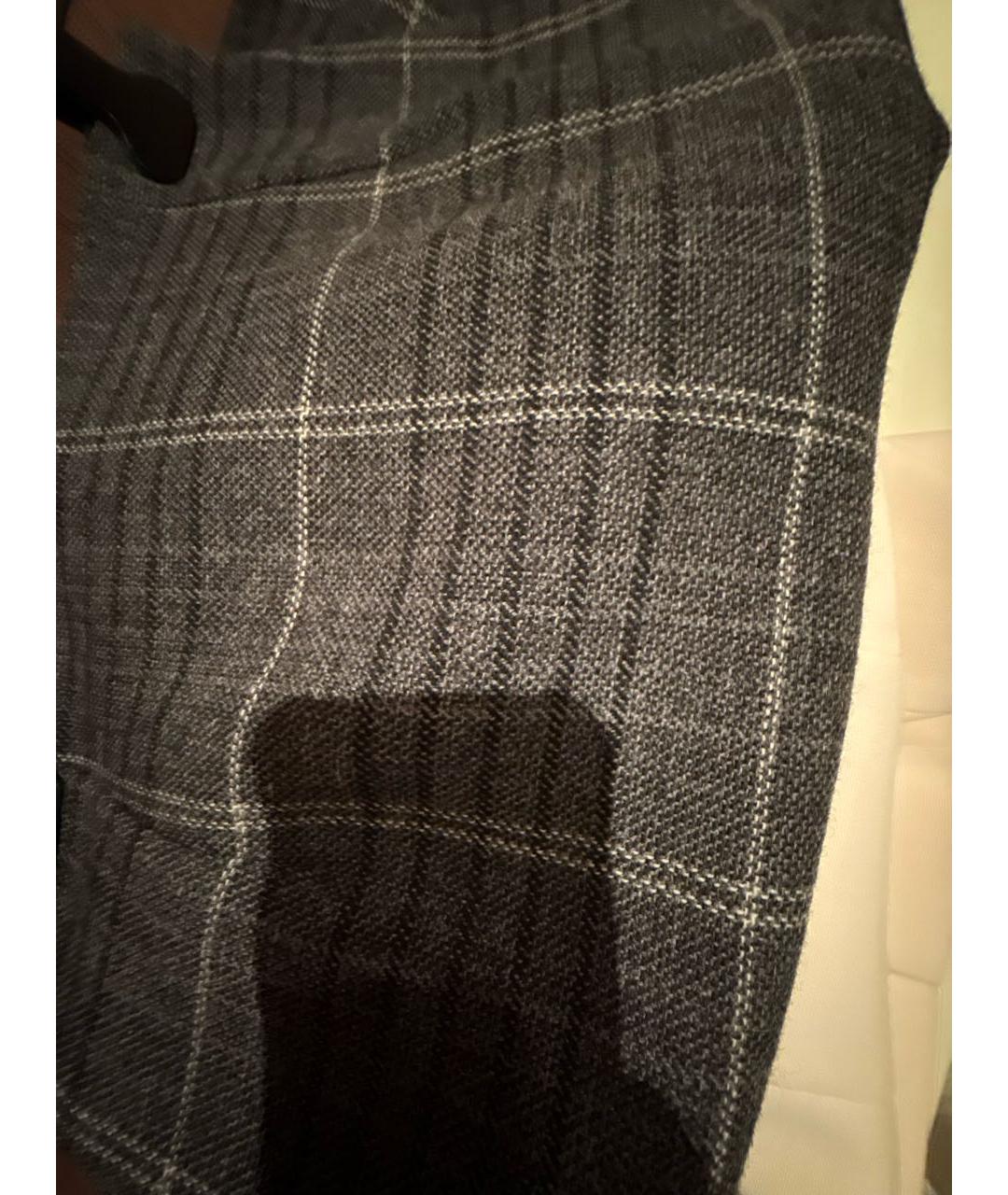 CHRISTIAN DIOR Серая шерстяная юбка миди, фото 4
