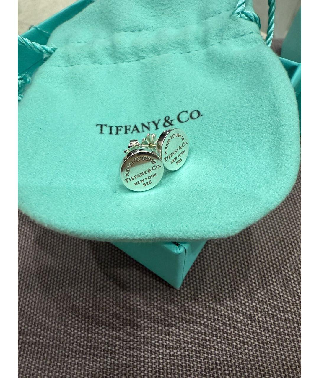 TIFFANY&CO Серебряные серебряные серьги, фото 6