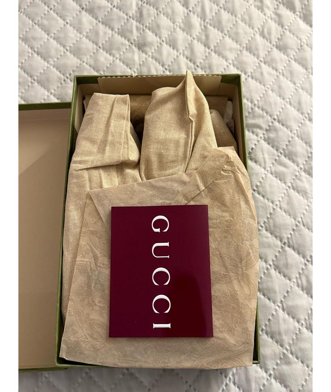 GUCCI Бежевые замшевые кеды, фото 4