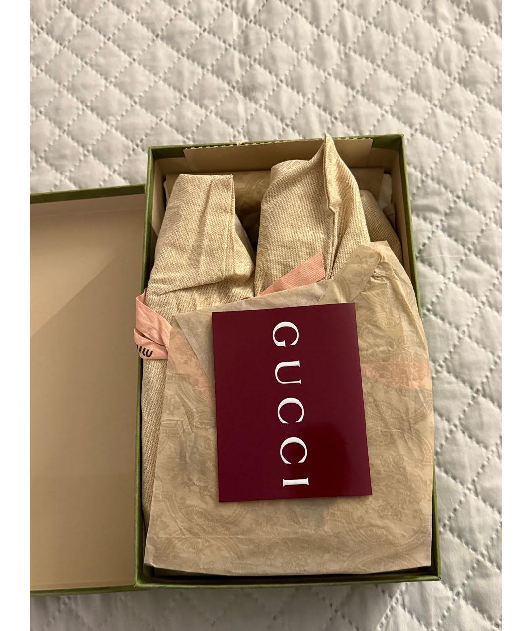 GUCCI Бежевые замшевые кеды, фото 3