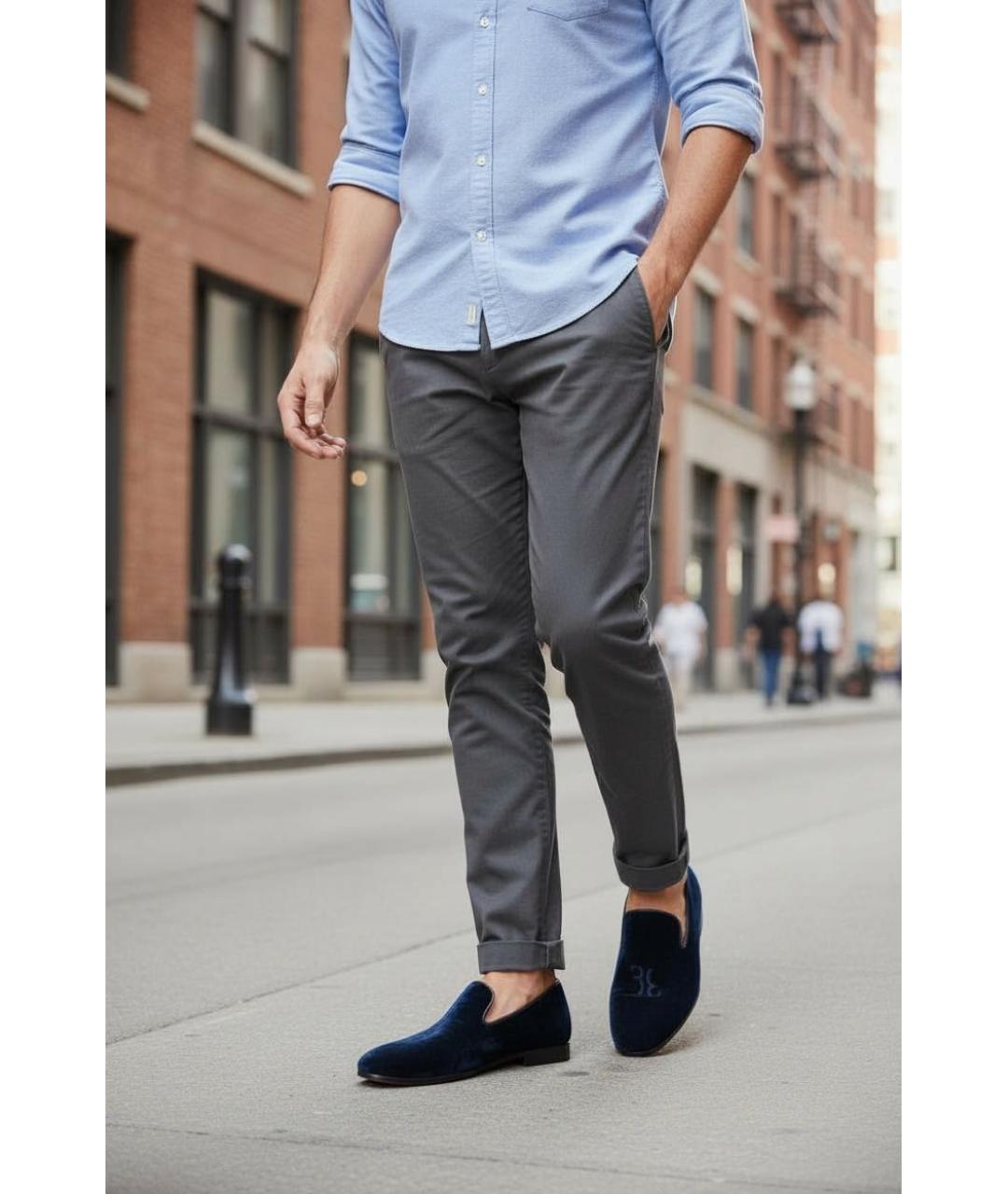 BILLIONAIRE Темно-синие бархатные лоферы, фото 4