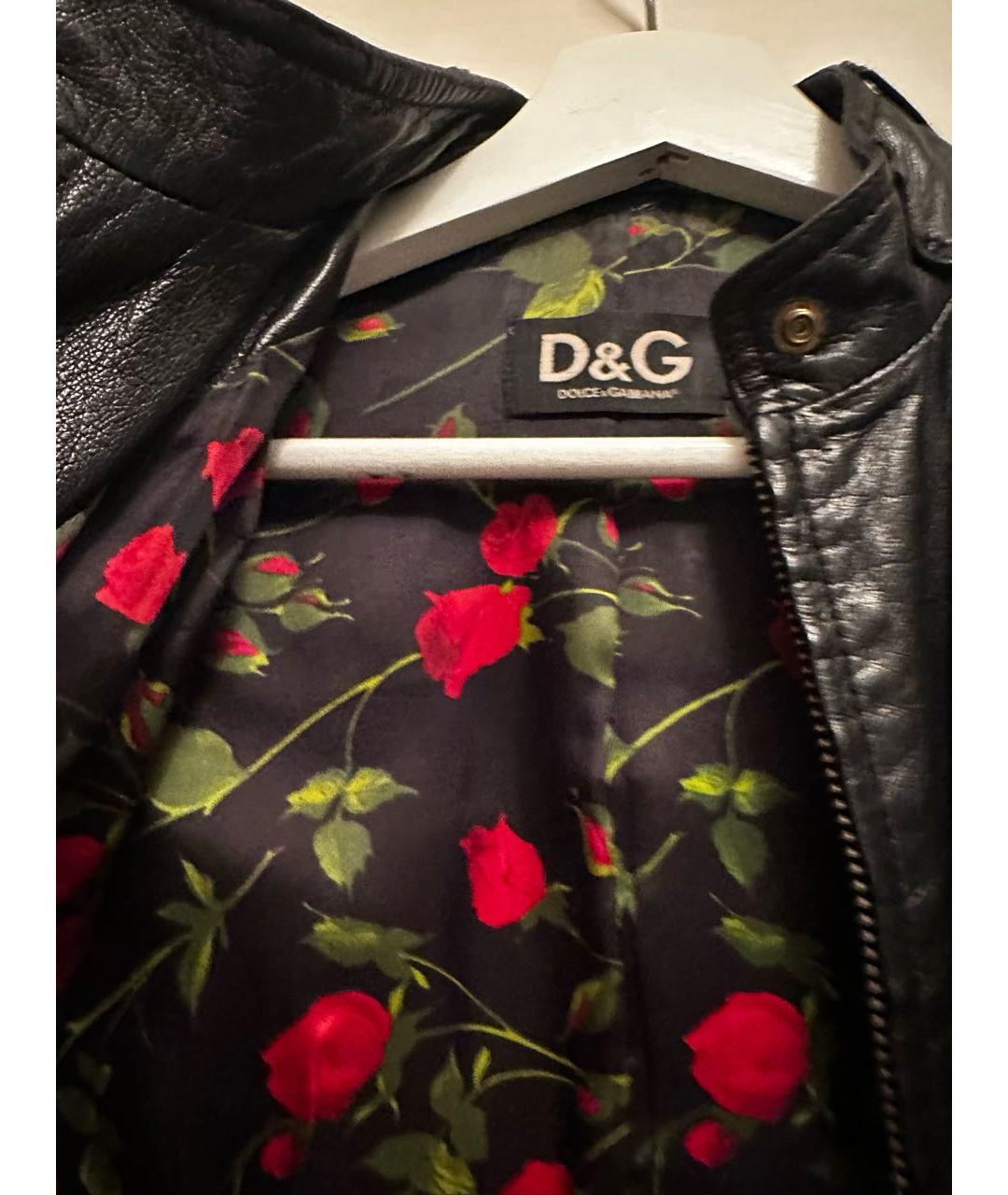 DOLCE&GABBANA Черная кожаная куртка, фото 6