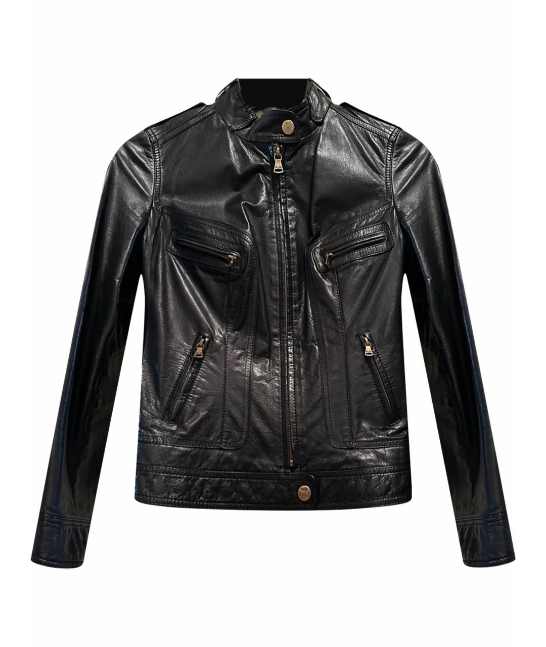 DOLCE&GABBANA Черная кожаная куртка, фото 1