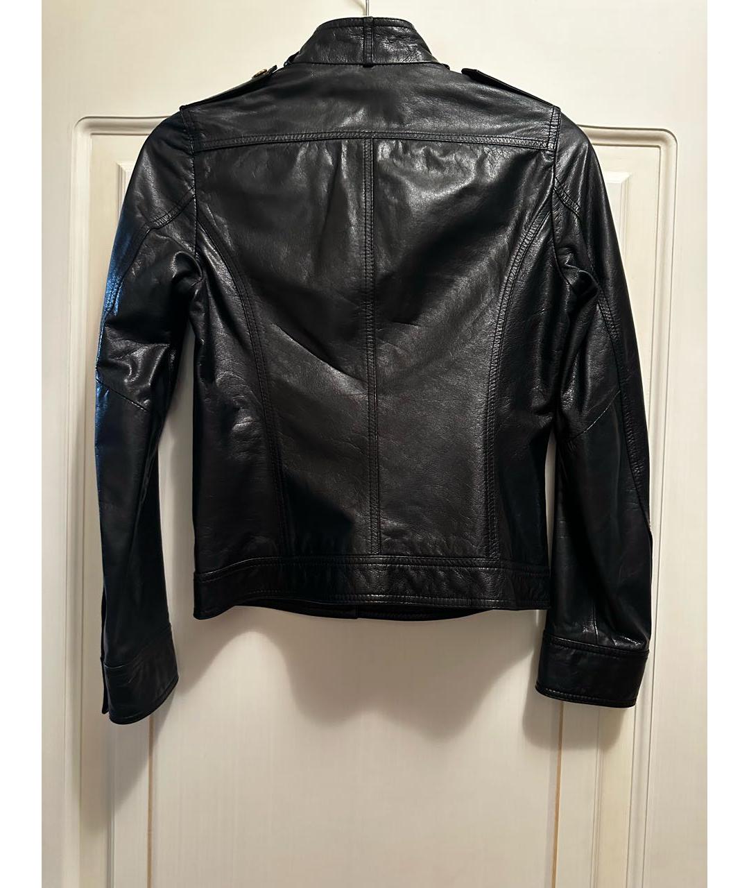 DOLCE&GABBANA Черная кожаная куртка, фото 3