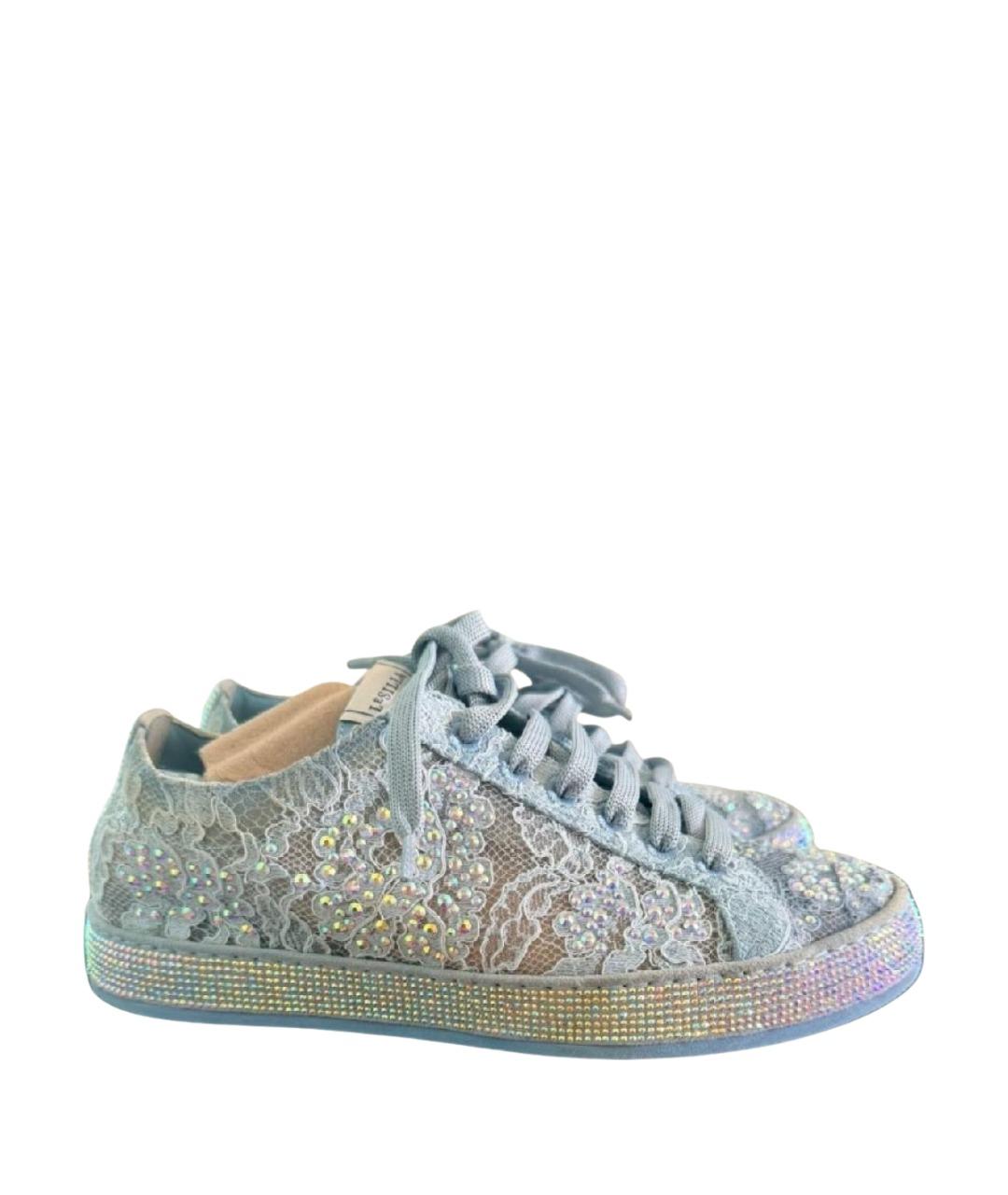 LE SILLA Голубые текстильные кеды, фото 1