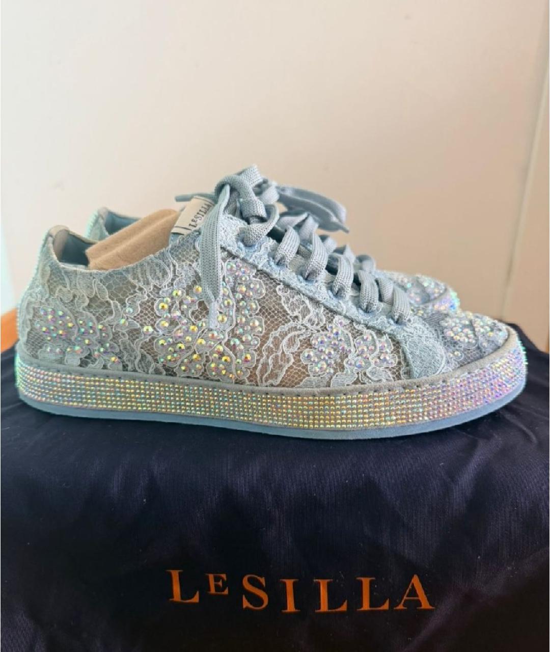 LE SILLA Голубые текстильные кеды, фото 8