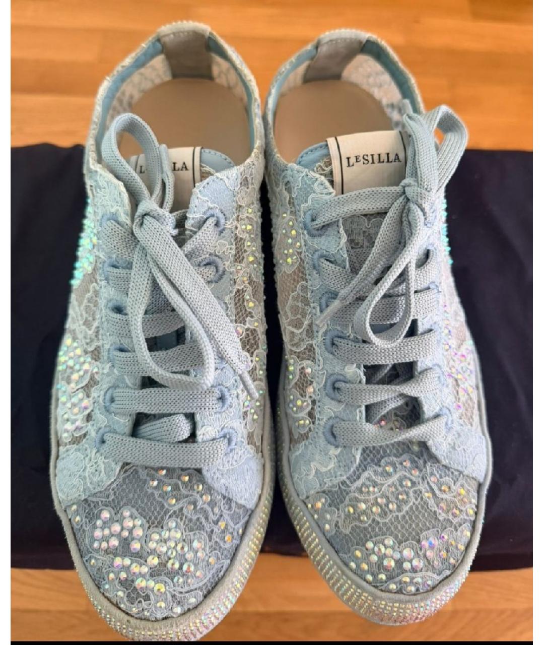 LE SILLA Голубые текстильные кеды, фото 5
