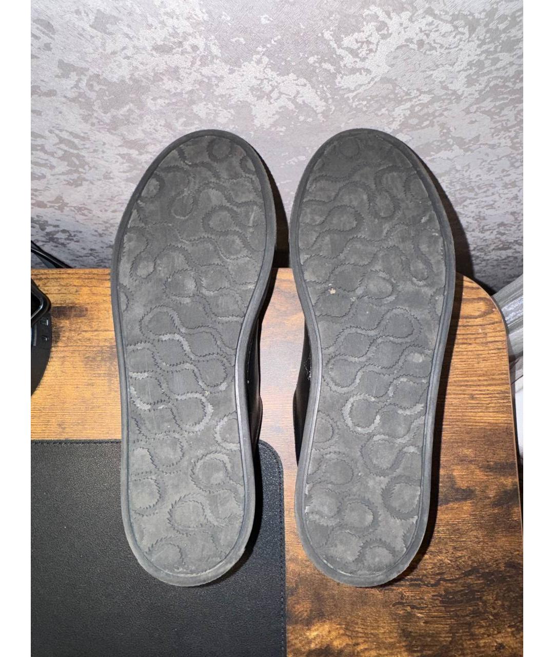 VIVIENNE WESTWOOD Черные кожаные низкие кроссовки / кеды, фото 5